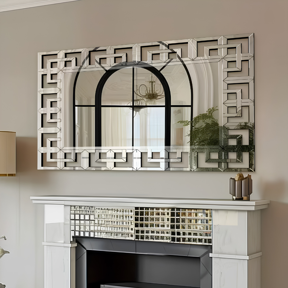 Grand miroir design grec biseauté | Athéna