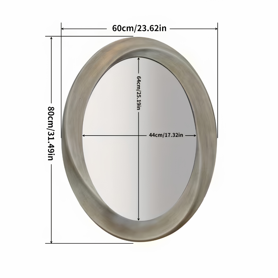 Miroir ovale doré baroque biseauté | Joséphine