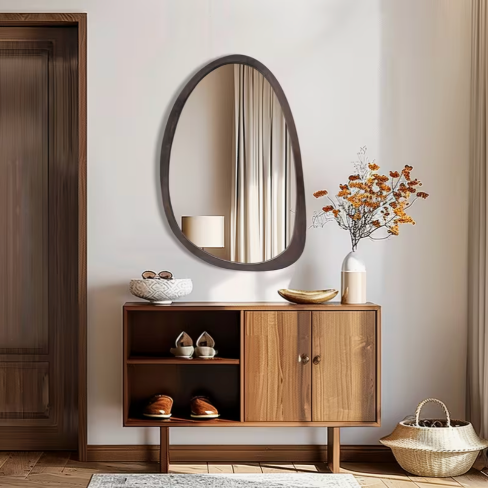 Miroir bois asymétrique organique | Naïs