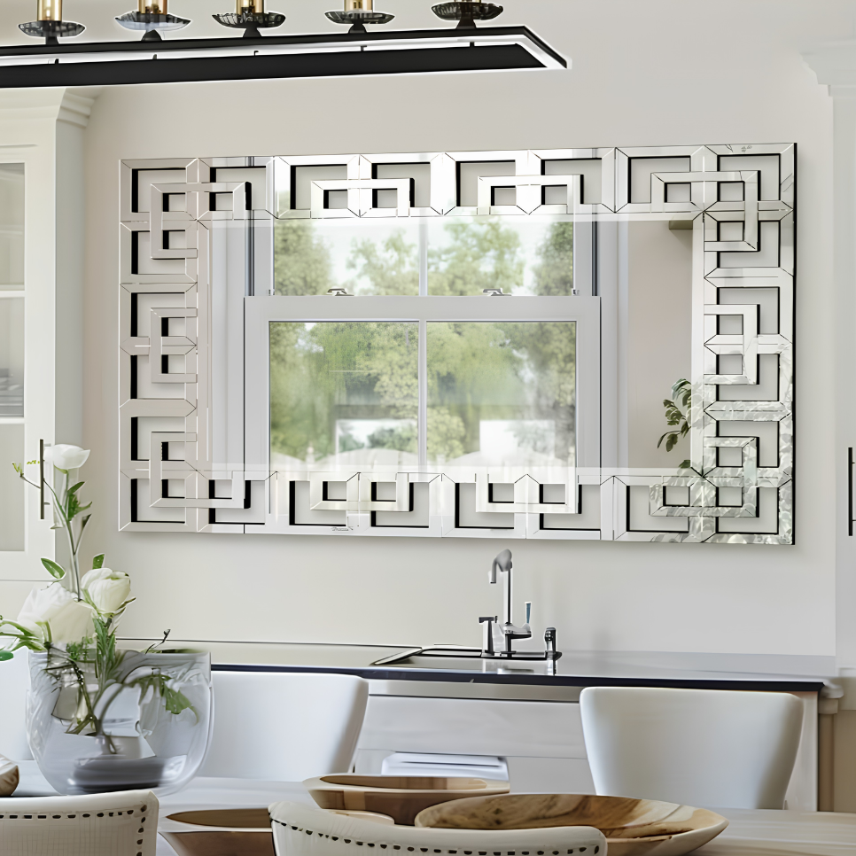 Grand miroir design grec biseauté | Athéna
