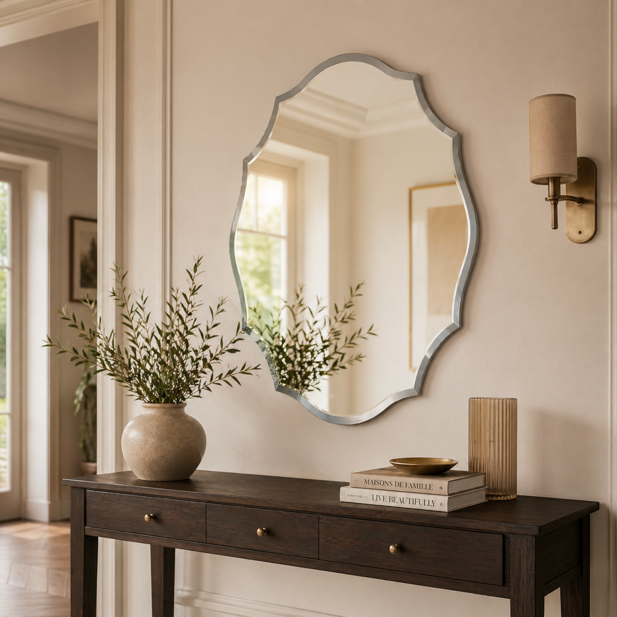 Miroir design festonné biseauté | Eulalie