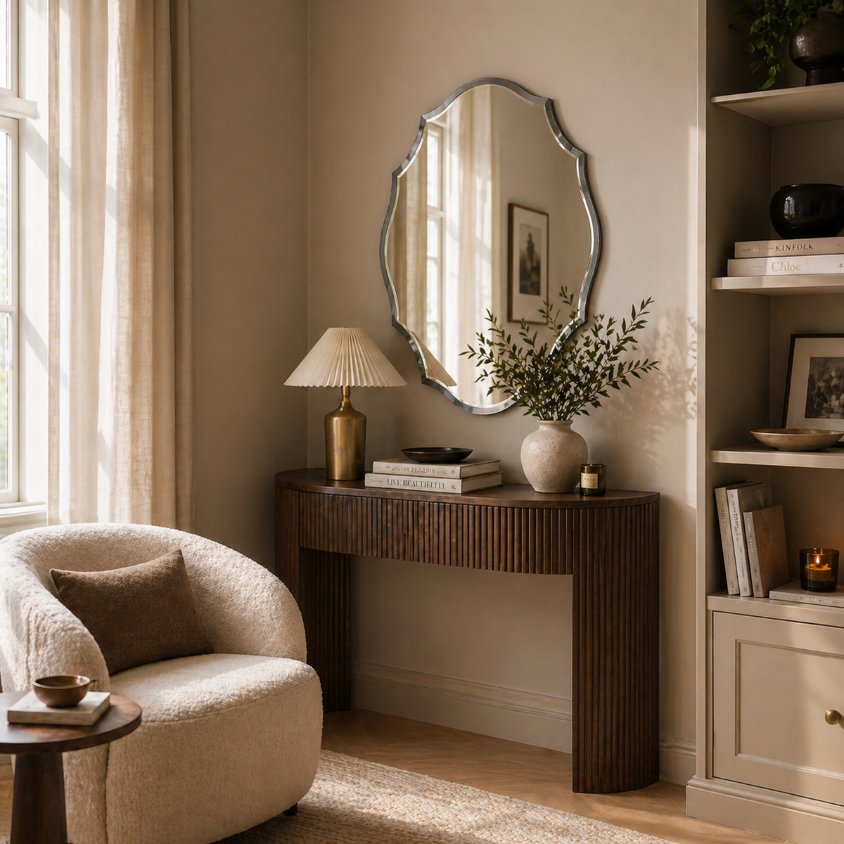 Miroir design festonné biseauté | Eulalie